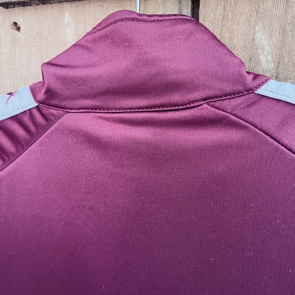 Kappa Track Jacket Women L Burgundy Logo Full Zip Tape Logo 90s Y2K Vintage - Picture 15 of 15
